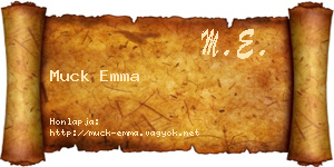 Muck Emma névjegykártya