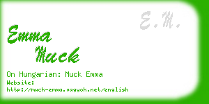 emma muck business card